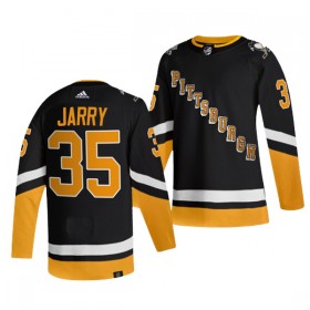 Pittsburgh Penguins Hockeydrakt Tristan Jarry 35 Svart Tredje Adidas Authentic - Herre